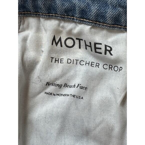 Mother Superior Jeans The Ditcher Crop Resting Beach Face Light Blue 24 - Picture 8 of 11